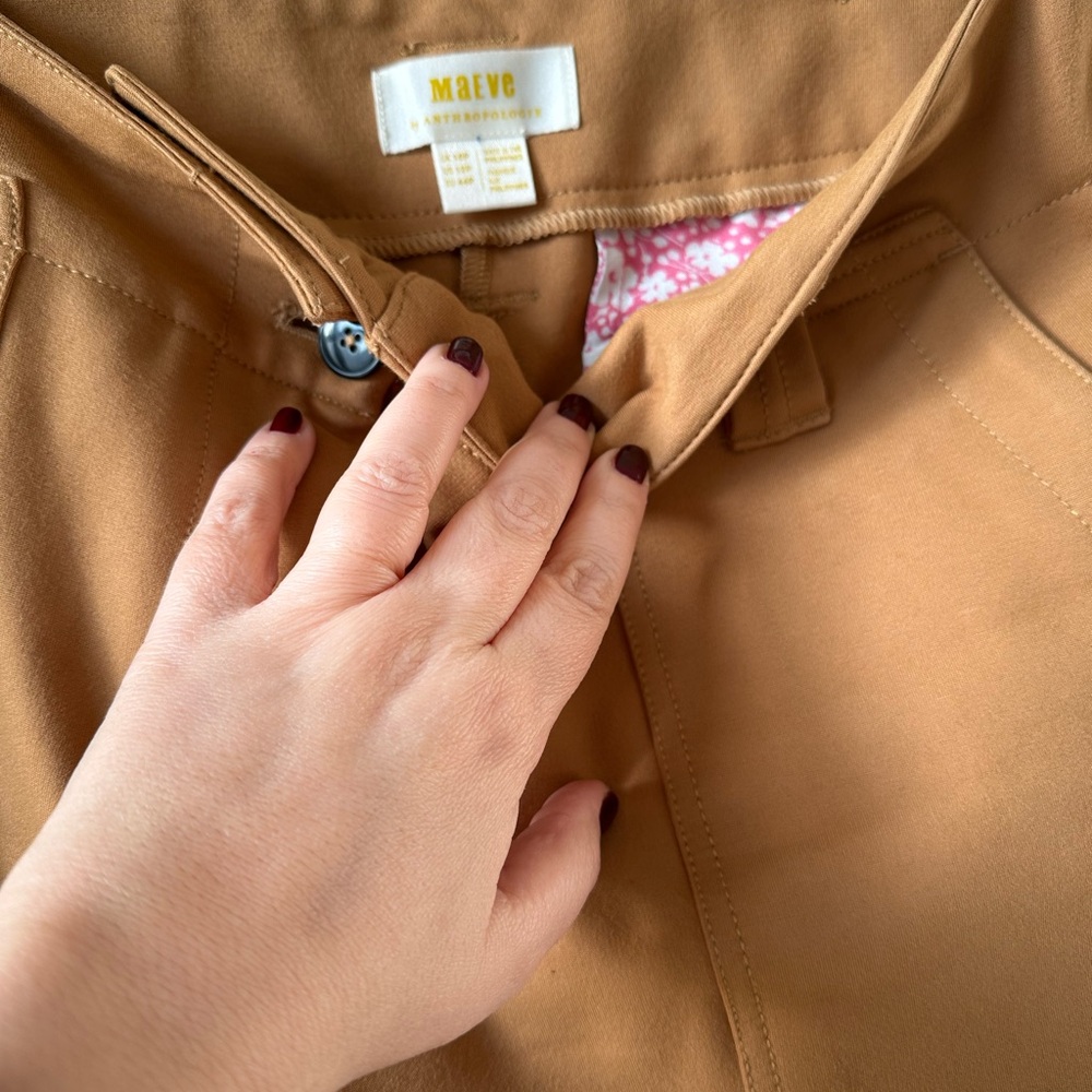 Anthropologie Wide Leg Pants in Mustard - Picture 4 of 5